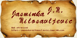 Jasminka Milosavljević vizit kartica